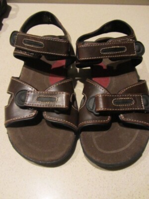NEW W/O Tag Boys Size 3M  Arizona Jean Co Sandals  Brown  Hook & Loop 012-1331
