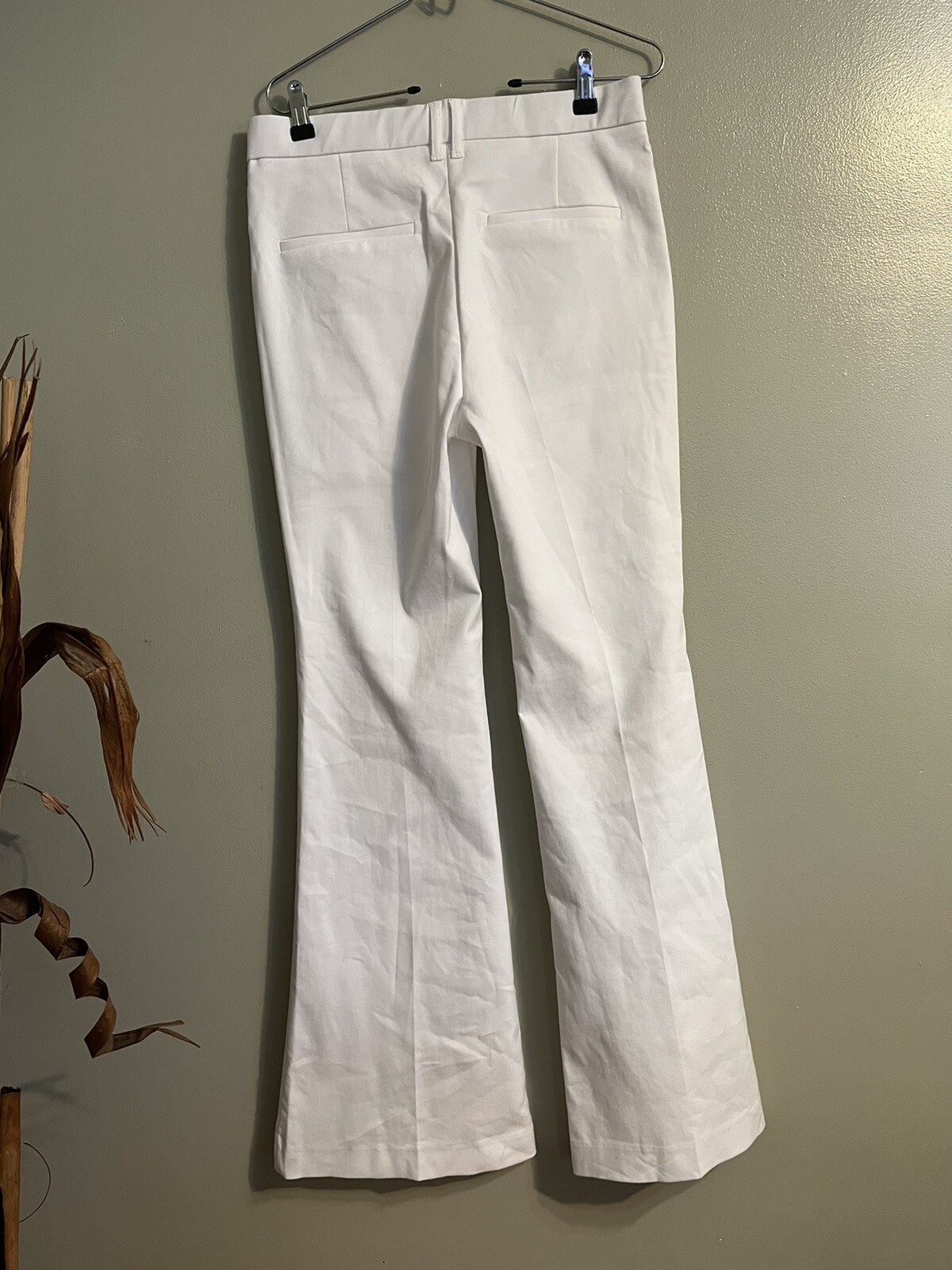 Zara Womens White High Waist Flare Dress Pants Size L 34” Inseam NWT eBay