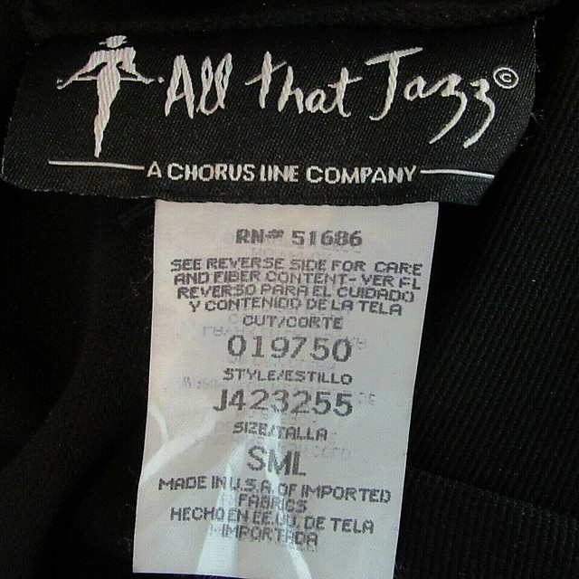 VTG All That Jazz, A Chorus Line Company Black Knit Maxi Sleeveless