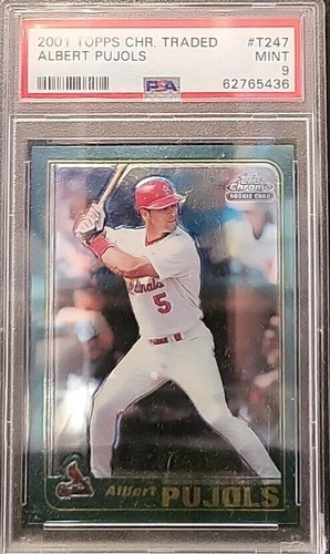 2001 Topps Chrome Traded #T247 Albert Pujols Rookie RC PSA 9 Mint!!!