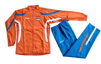 Asics 599406S 0532 Team Warmup Holland Herren Training Fitness Suit Anzug Gr XL 
