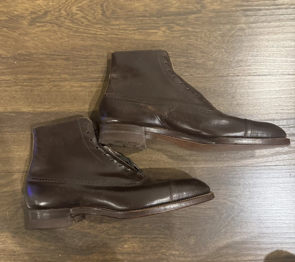 antique 1920s poll parrot ankle boots - Image 2 of 4