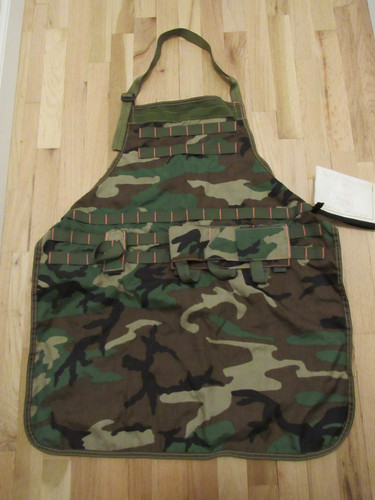 Tactical Grilling Apron Woodland Camo molle pouch USA
