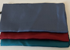 Pocket Squares 100 Silk 16" Hand Rolled - Lot of 3 - Unbranded