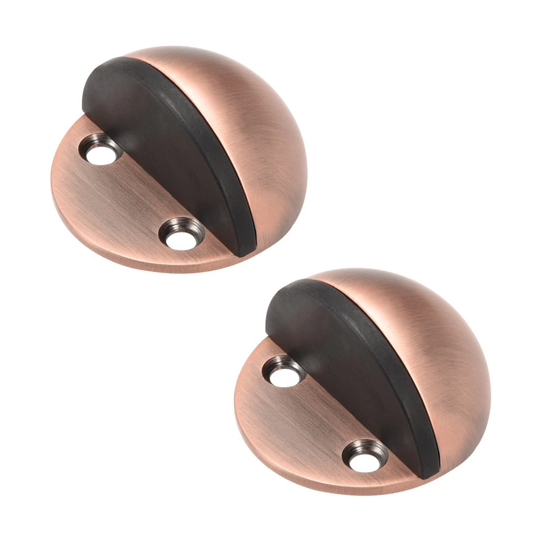 Stainless Steel Floor Door Stopper with Rubber Bumper Screw or Adhesive Mount