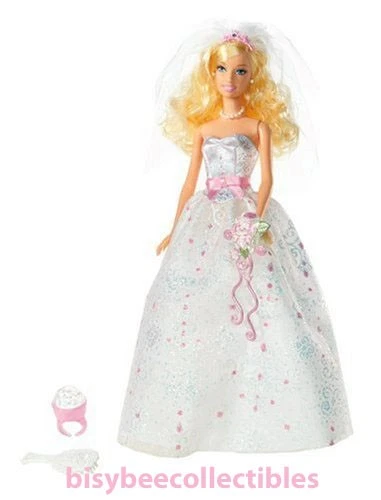 Barbie DÍA DE LA BODA BARBIE M2778 Vestido de novia 2008 Mattel NRFB Foto 2 de 2