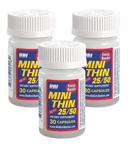 Mini Thin 25/50 Energy Booster Pills 3 Bottles 90 Pills 3 Month Supply Free Ship