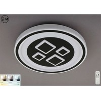 Briloner Led Deckenleuchte Schwarz Ø49Cm 42W 4000Lm Cct Dimmbar Fernbedienung