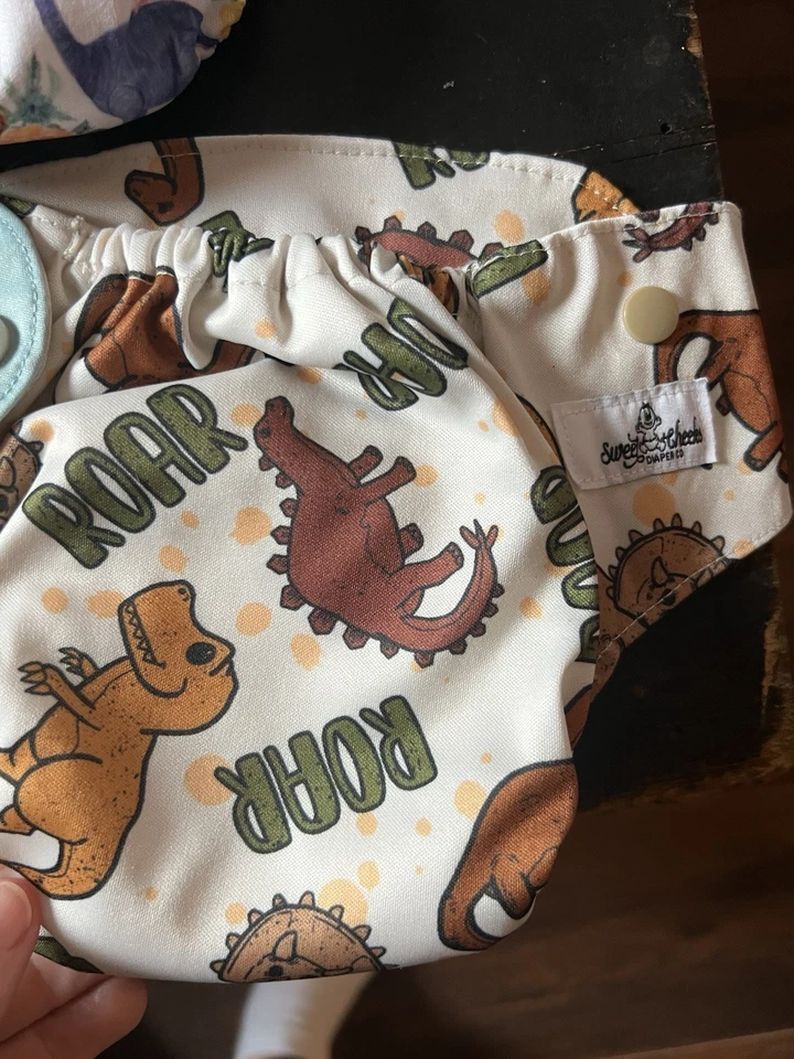 Adjustable Cloth Diaper Lot Of 15 pre-owned Sewn In Liner. 5 Big Covers Only - Image 2 of 4