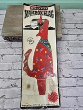 Rare Vintage Pogonip Red Coyote Mailbox Flag - Steel