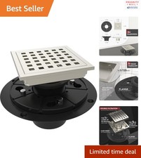 Stylish 4 Inch Shower Drain with Removable Grate Perfect for Modern Bathrooms