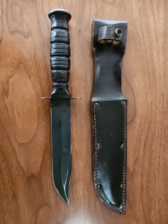 VINTAGE US CONETTA KNIFE w/ SHEATH VIETNAM WAR ERA 12 INCHES LONG BLADE 7 INCHES