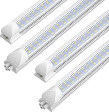 25 Pack 8FT LED Tube Light T8 72W 6000K Linkable LED Shop Lights Garage Lighting