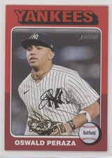 2024 Topps Heritage Red Border Oswald Peraza (White Above Card Number) #273 16m5
