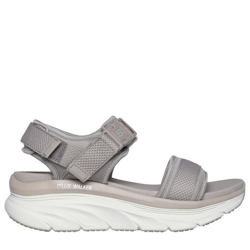 COMODA SANDALIA MUJER SKECHERS D'LUX WALKER SANDAL TEJIDO TAUPE