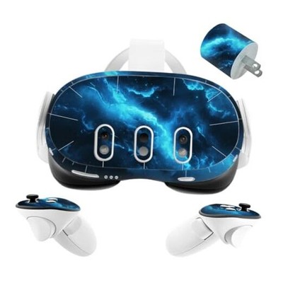 VR Headset Galaxy Helmet Skin and Accessories Stickers Kit Blue Galaxy