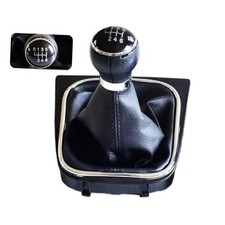 6 Speed Manual Car Gear Shift Knob with Leather Gear Shifter Boot for 6 SPEED