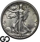 1933-S Walking Liberty Half Dollar, Choice AU+ Better Date Walker