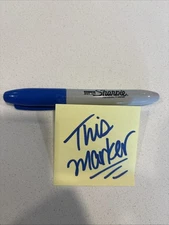 SUPER SHARPIE RARE 1 BLUE PERM MARKER Used Prepped new Discontinued