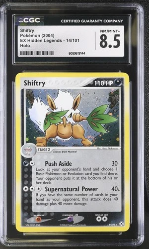 CGC 8.5 Shiftry 2004 EX Hidden Legends 14/101 Holo Pokemon Card