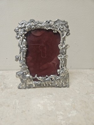 Arthur Court Safari Animals Picture Frame 3.5 x5  Photo Size Silver Tone 1995