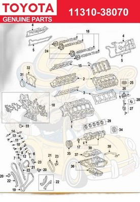 TOYOTA ORIGINAL 1131038070 ABDECKUNG SUB-ASSY, STEUERKETTE ODER RIEMEN 11310-...