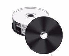 25 Mediarange Black Bottom CD-R White Printable Blank CD 52x 700MB discs MR241