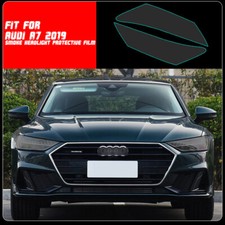 LH+RH Smoke TPU Headlights Protective Precut Film Sticker Cover Trim For Audi A7