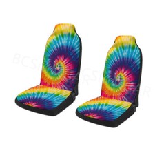 Car Front Seat Cover Cushion Protector Colorful Print High Back Bucket Seasons