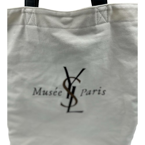 Borsa tote Yves Saint Laurent Exhibition Tokyo bianca museo limitata 41 x 37 cm - Foto 7 di 16