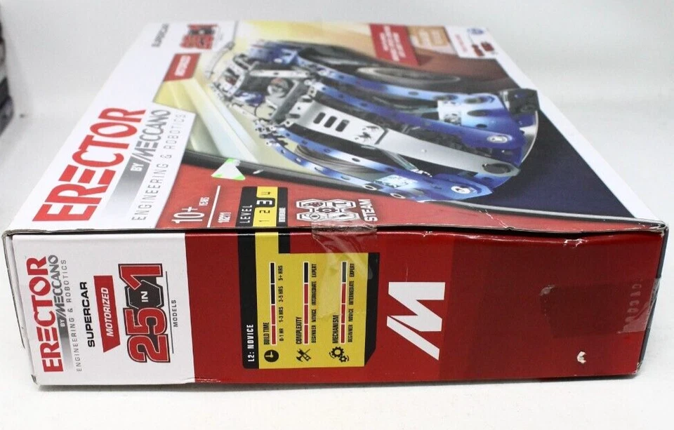 SUPERCAR - ERECTOR Building SET Meccano 18211 - Motorized - 25 Models in 1 NEW+ - Image 4 of 4