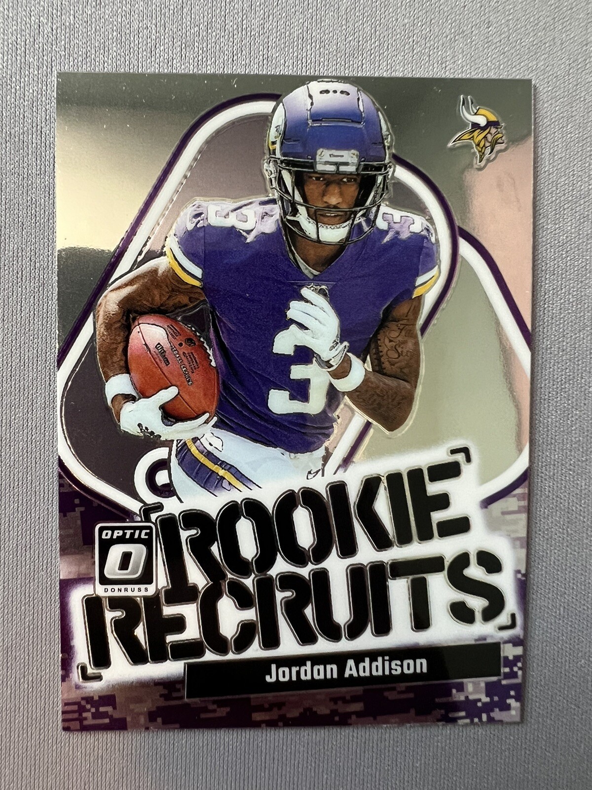 2023 Donruss Optic Jordan Addison Rookie Recruits RC #14 Vikings