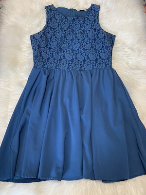 Altar'd State Women's Blue Floral Lace Sleeveless Fit & Flare Dress Size Large | eBay Altar'd State Women's Blue Floral Lace Sleeveless Fit & Flare Dress Size Large | eBay