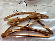 Set of 4 Antique Wooden Hangers -SF San Francisco Bay Area Fairmont Cleaners Fur