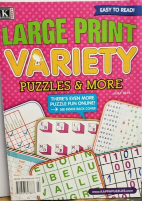 kappa large print variety puzzles more july 2019 free shipping cb ebay
