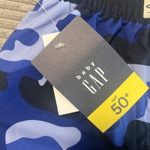 Gap Kids Size 4 Years New With Tags Swim Trunks Board Shorts Blue Camuflaje - Picture 7 of 11