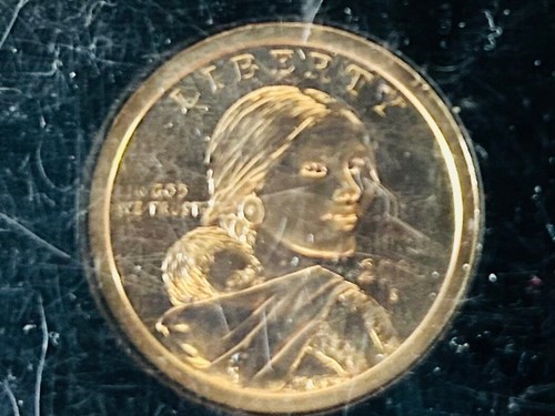 2000 U.S. MILLENNIUM TONED MS EAGLE AND PROOF SACAGAWEA DOLLAR SET IN HOLDER - Picture 2 of 10