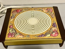 Vintage Warm-O-Tray Hot Plate Harvest Fruit Electric Atlantic Precision WORKS