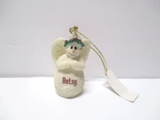 NEW NWT GANZ MINI SNOW ANGEL PERSONALIZED "BETSY" CHRISTMAS TREE ORNAMENT #22