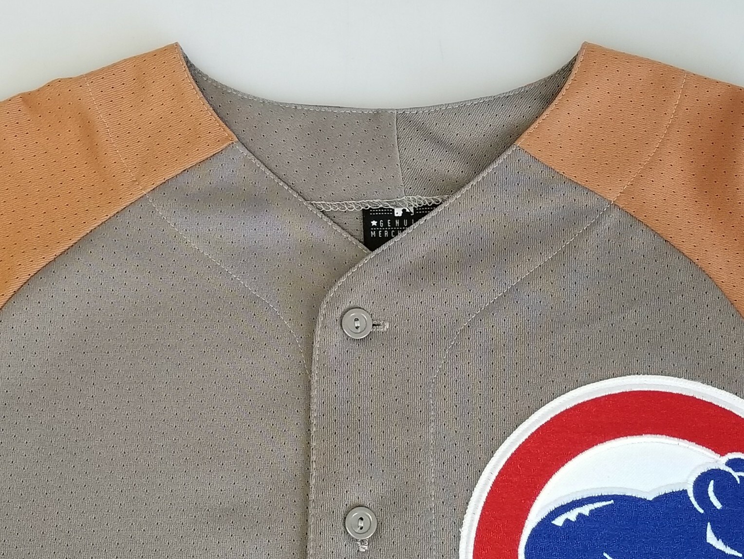 Authentic Chicago Cubs Majestic Baseball Jersey Gray/Brown Size XXL