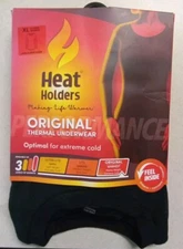 Heat Holders Original Thermal Underwear Women’s Long Sleeve Crew Black size XL