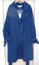 Anthology Jd Williams Dark Denim Blue Trench Coat Uk Plus Size 32