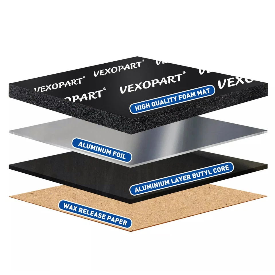 Sound Deadener Butyl Car Heat Shield Noise Shockproof Insulation Deadening Mat - image 4 of 4