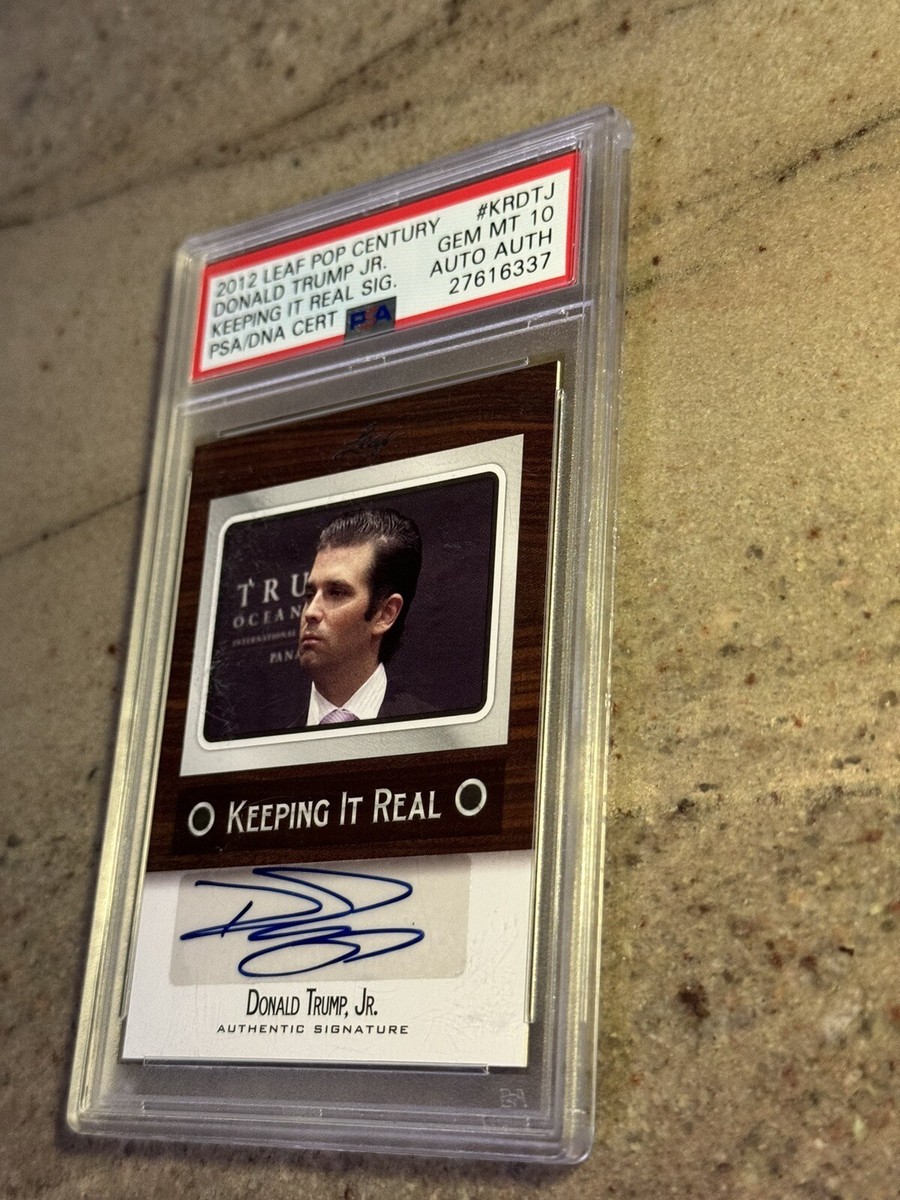 DONALD TRUMP JR. SIGNATURE 2012 LEAF POP CENTURY AUTO PSA 10 SSP