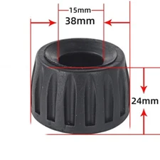 Universal 15mm ID Rubber Tripod Feet, 2 Pcs Tripod Replacement Parts, Black