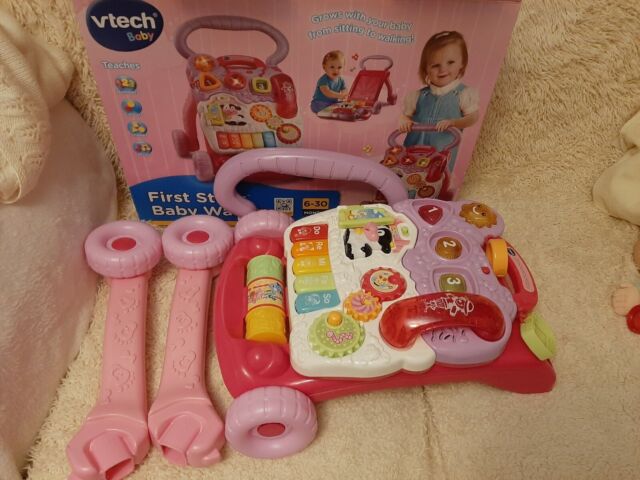 Vtech First Steps Baby Walker Pink Girls