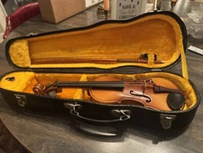 1972 Kiso Suzuki 1/16 Scale Violin No.7, Stradivari Copy, With Bow And Case