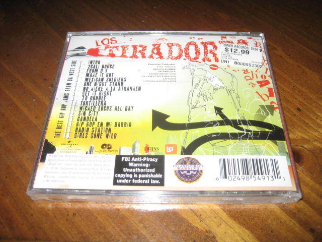 Chicano Rap CD Los Tiradores Jams from da Westside - Wicked