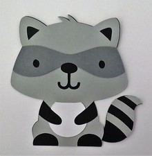 Cute Raccoon Die Cut Paper Piecing Scrapbook Embellishment