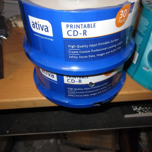 New MAXELL CD-R 48X 700MB 80 Min Blank CD Spindle 50 Pack +60 ATIVA DISCS - Picture 5 of 6